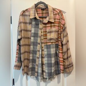 Papermoon Multicolor Plaid Top